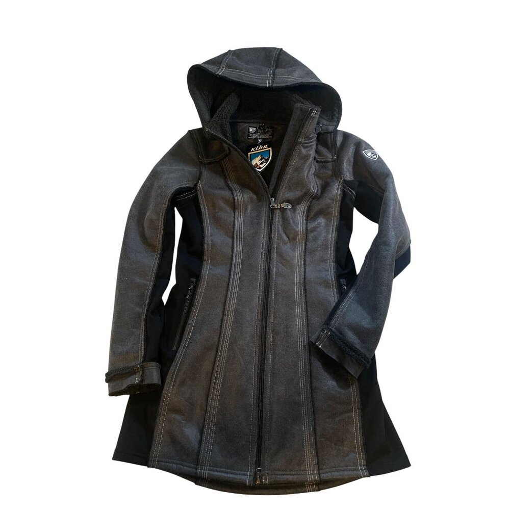 NWT KUHL Women's XS Dani Sherpa Trench Jacket MSRP$349 Black New - Picture 6 of 17